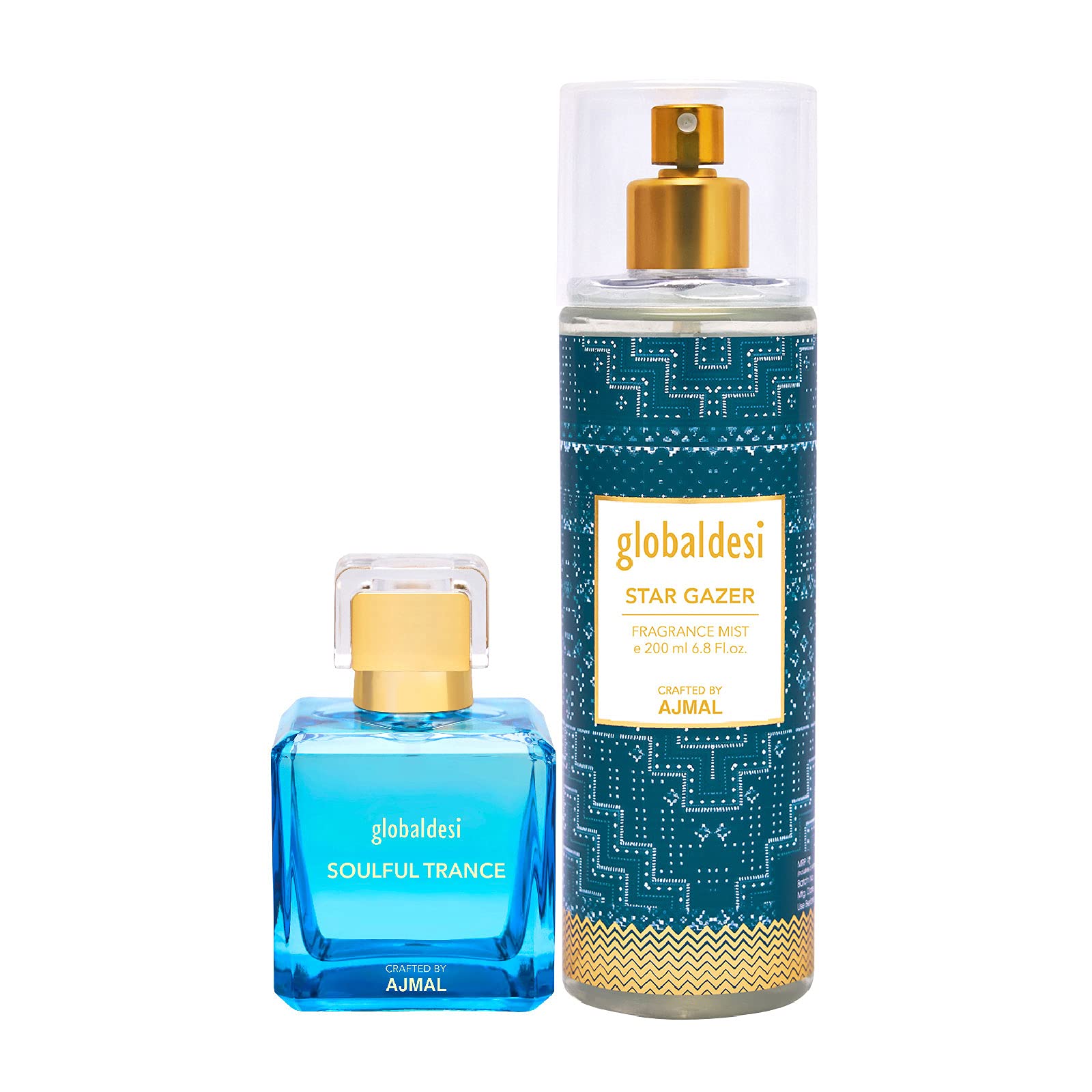 global desi Soulful Trance Eau De Parfum 50ML & Star Gazer Body Mist 200ML Pack of 2 for Women Crafted by Ajmal