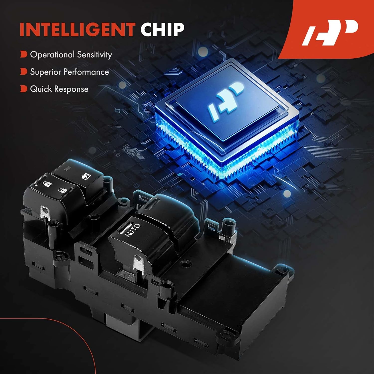 A-Premium Power Window Switch Compatible with Honda Accord 2008 2009 2010 2011 2012, Coupe, Left Driver Side