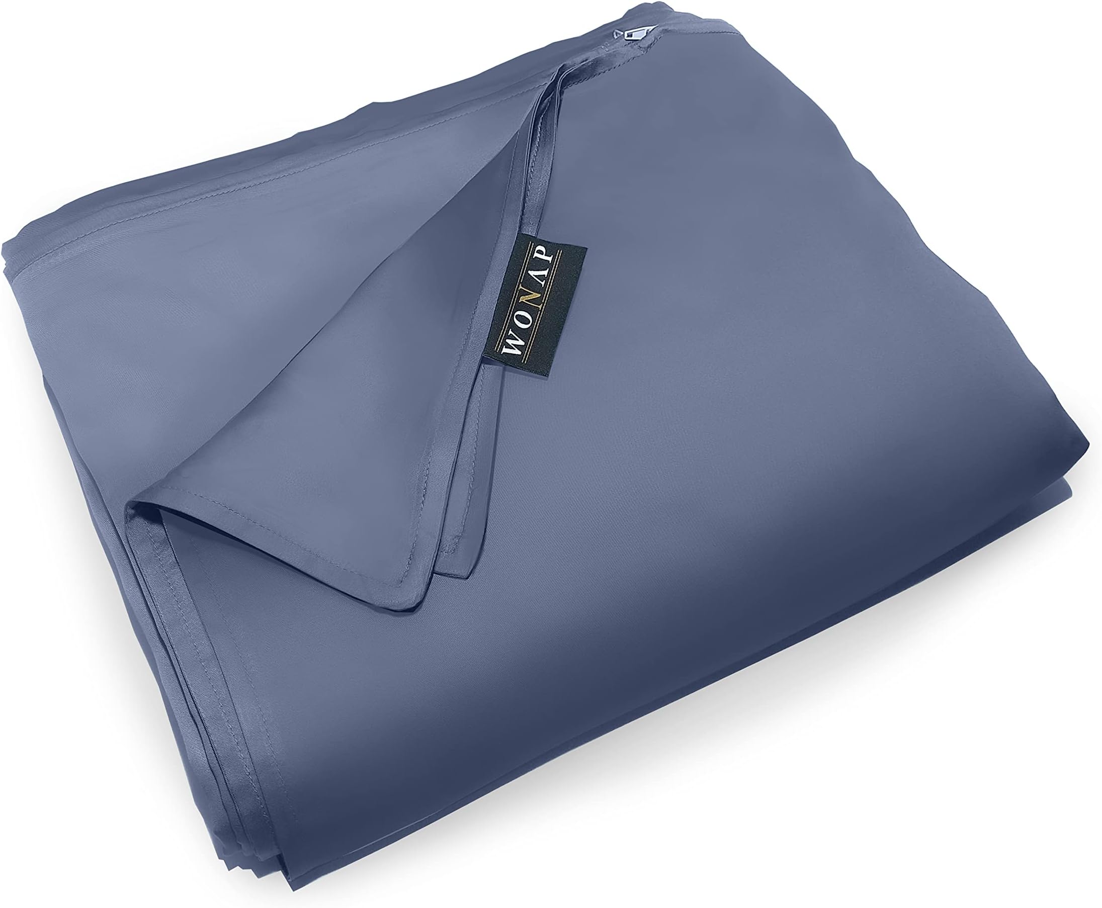 Bamboo Duvet Cover for Weighted Blankets | 86''x92'', King Size | 12 Ties | Ultra Soft | Cooling | Folkstone Grey