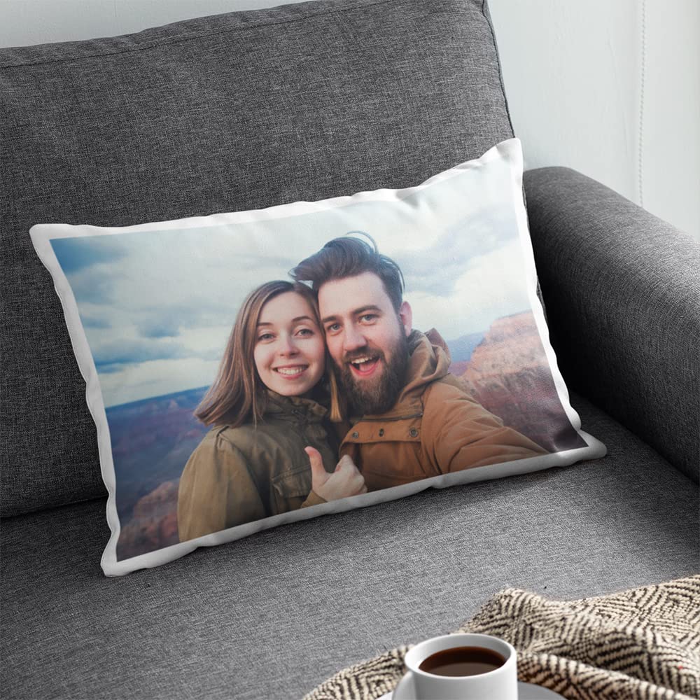 Cojín Personalizado con Foto y/o Texto Relleno Incluido | Cojin con Imagen | Varios tamaños a Elegir (50x30 cm)