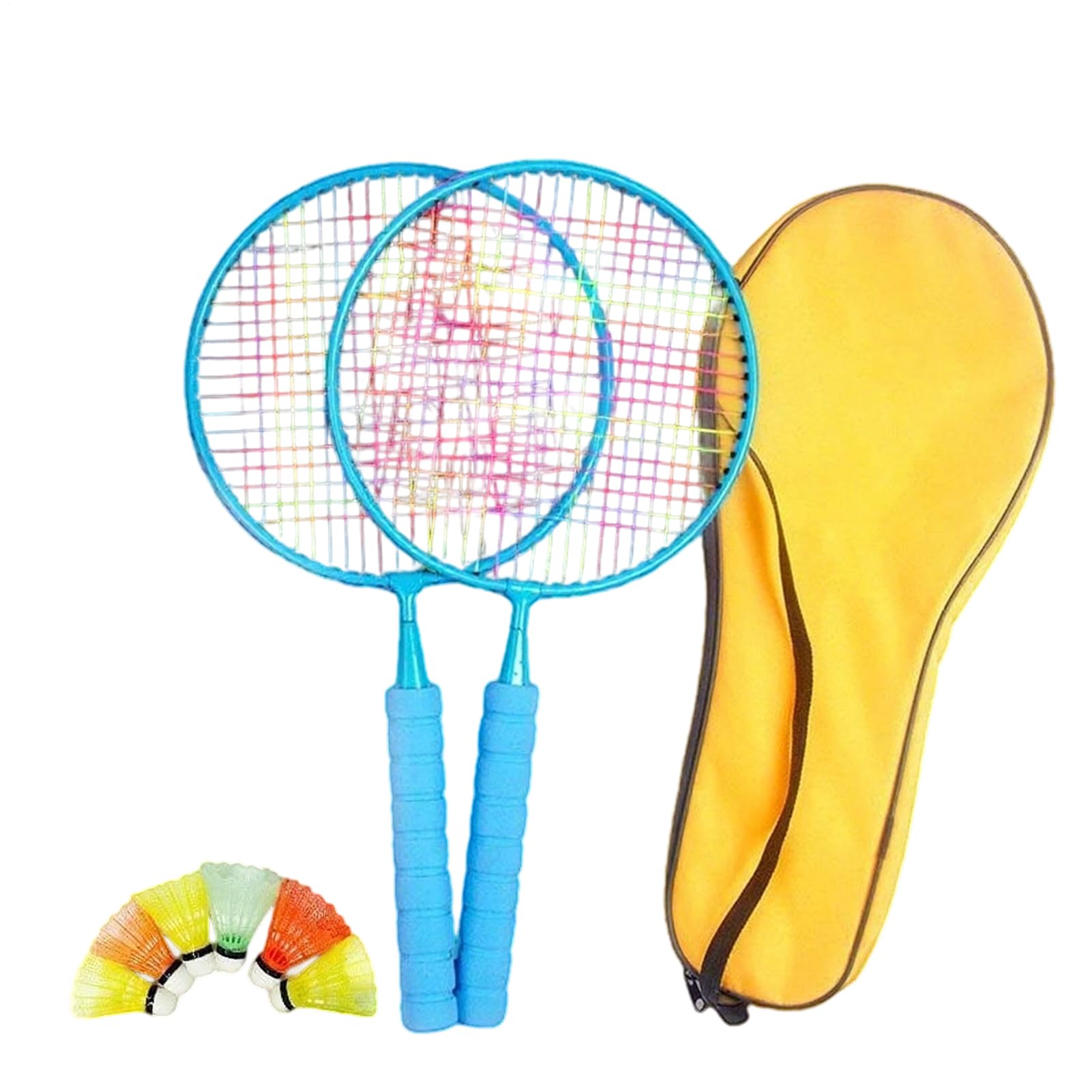 Kinder Badminton Set Leicht Tragbar | Federball-Sets Garten Kinder Für , Sport, , Erholung, Camping, Rasenspiele, Outdoor-Fitness, Teamsport-Training, Schulsport,