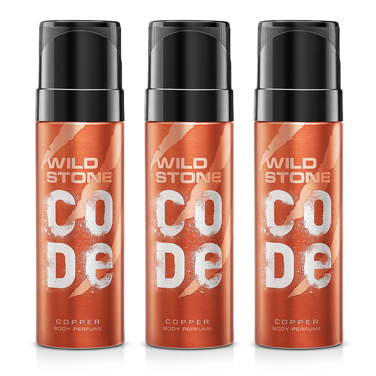 WILD STONE CODE Copper Long Lasting No Gas Body Fresh Spray Perfume For Men, Pack Of 3 (150Ml Each)-image-33