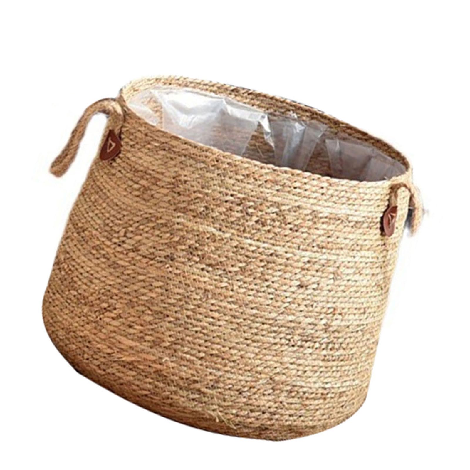Pots de fleurs pour l’intérieur, paniers de plantation en paille tressée pour le linge et les plantes (grand)