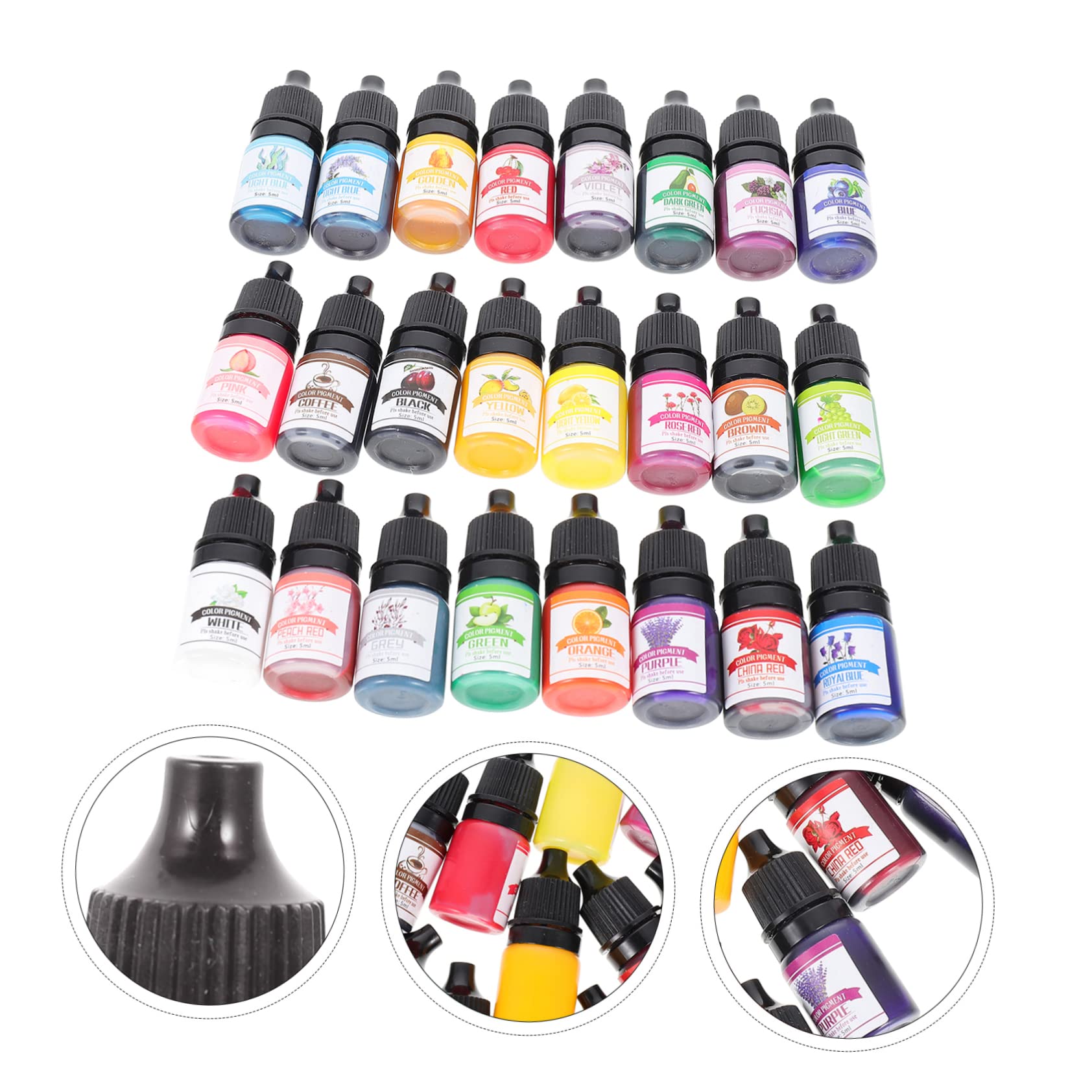 Housoutil Colores Pigmento de Resina Epoxi Colorantes Líquidos para Resina UV DIY Manualidades Material de Teñido para Proyectos de Epoxi