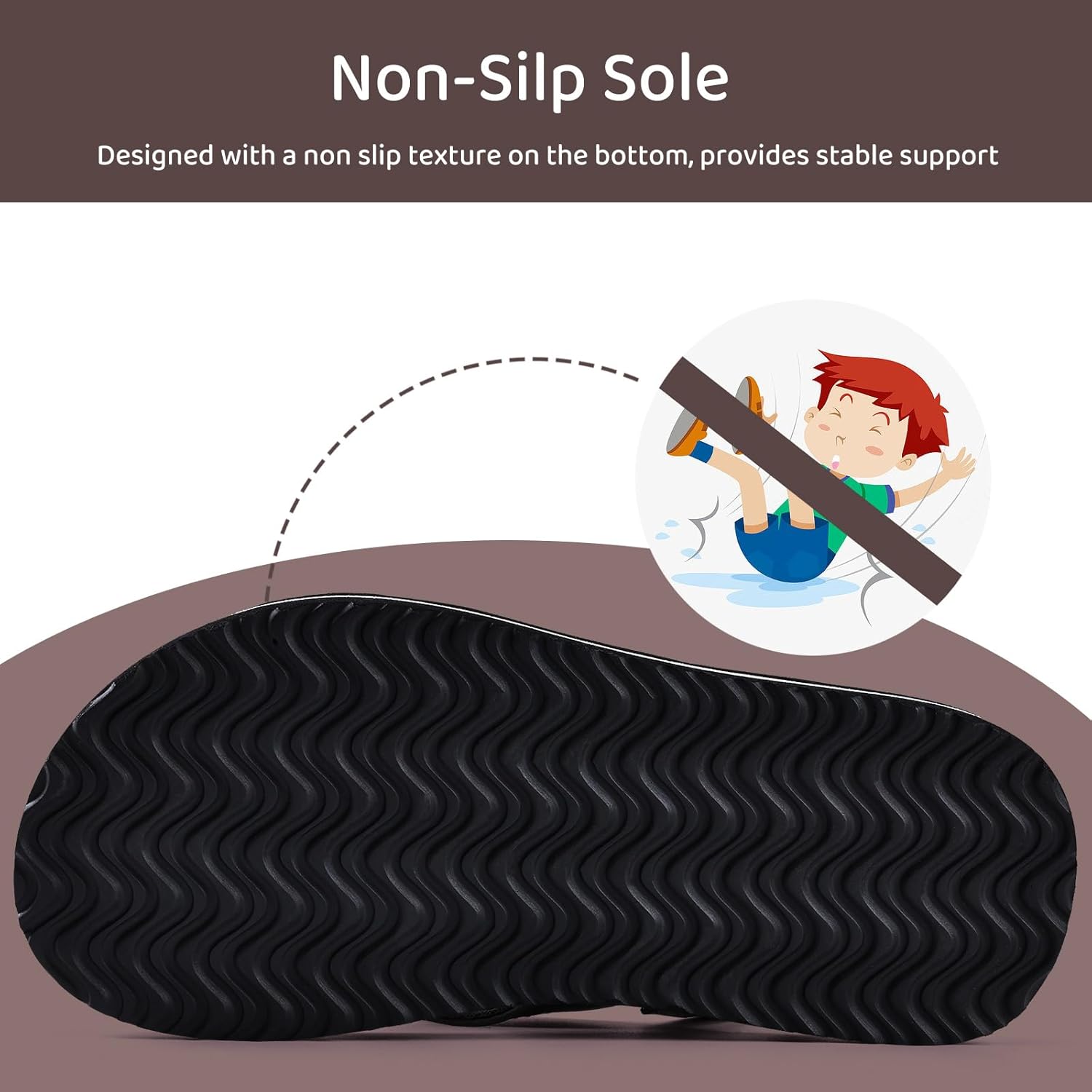 WateLves Toddler Flip Flops Girls Boys Sandals Shoes Kids Slip on Summer Sandals for Bath Shower Beach Pool (Toddler/Little Kid/Big Kid) - Image 4