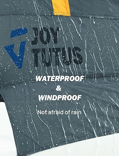 Vista 21 de JoyTutus: tienda de campaña para camioneta, impermeable, PU2000 mm, doble capa para 2 personas, tienda de campaña portátil, 5.5 pies a 6 pies, Gris