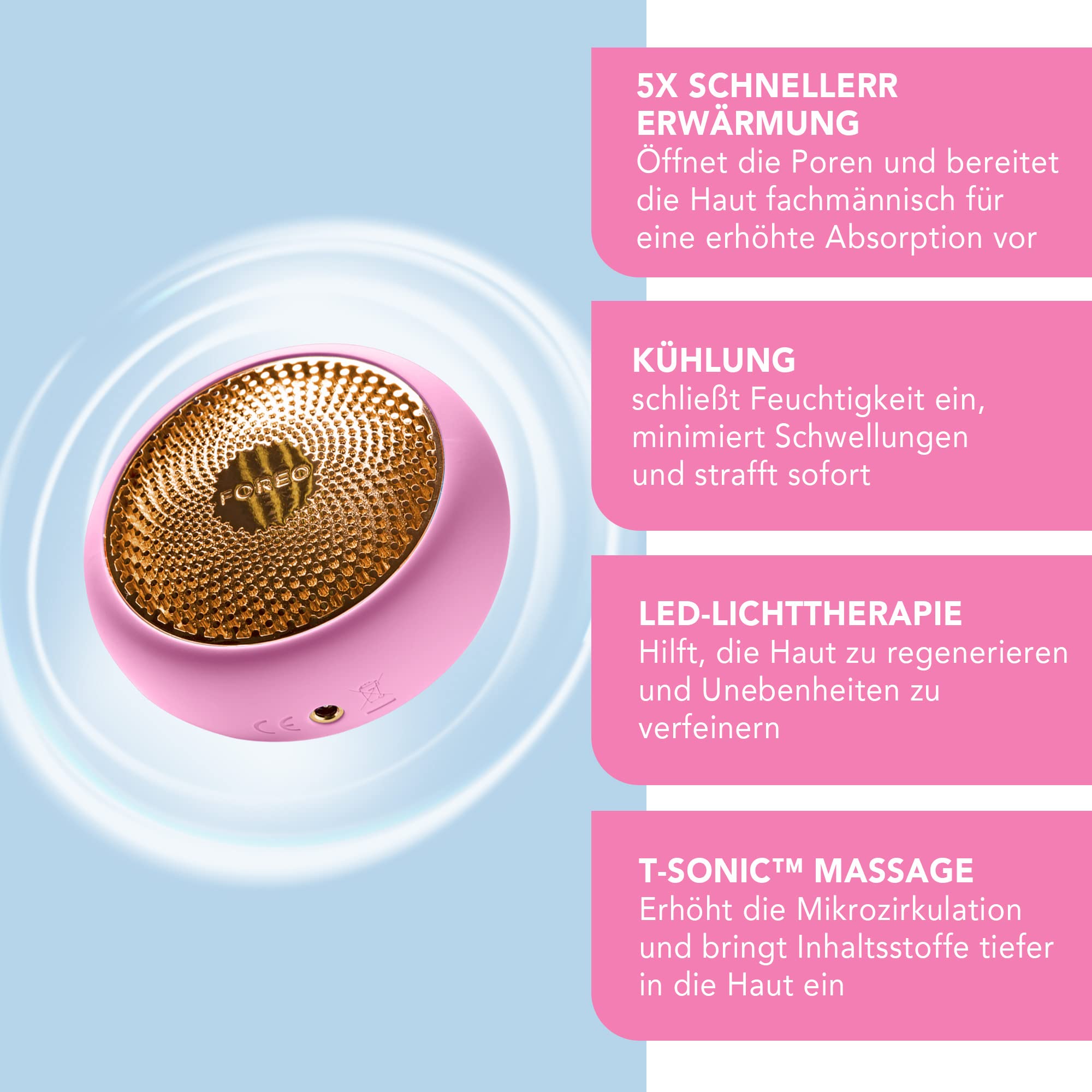 Foreo Ufo 2 Led-Gesichtsmaske, Voll-Led-Spektrum Und Rotlichttherapie, Gesichtsmasken Beauty, Wärme, Kühlung, Gesichtsmassagegerät, Feuchtigkeitsmaske Gesicht, Erhöhte Gesichtspflege-Aufnahme | LED Gesichtsmaske Rotlichtmaske Vollspektrum LED Erwärmung Kü