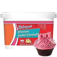 Vista 14 de Bakerpan Fondant blanco enrollado prémium para decoración de pasteles, 1 libra, sabor vainilla
