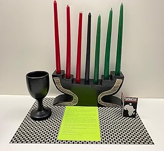 Kwanzaa Step (KUUMBA) Celebration Set (Black) - Handmade in Ghana
