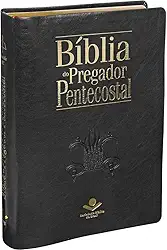 Bíblia do Pregador Pentecostal ARC com índice | SBB | Bíblia do Pregador Pentecostal - Capa em couro sintético, preto nobre, índice: Almeida Revista e Corrigida (ARC)