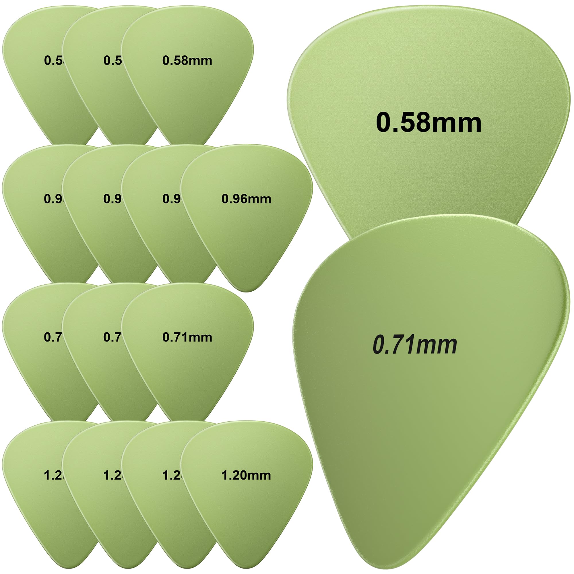 Guitar Pick Set, 16 Pieces, 4 Thicknesses