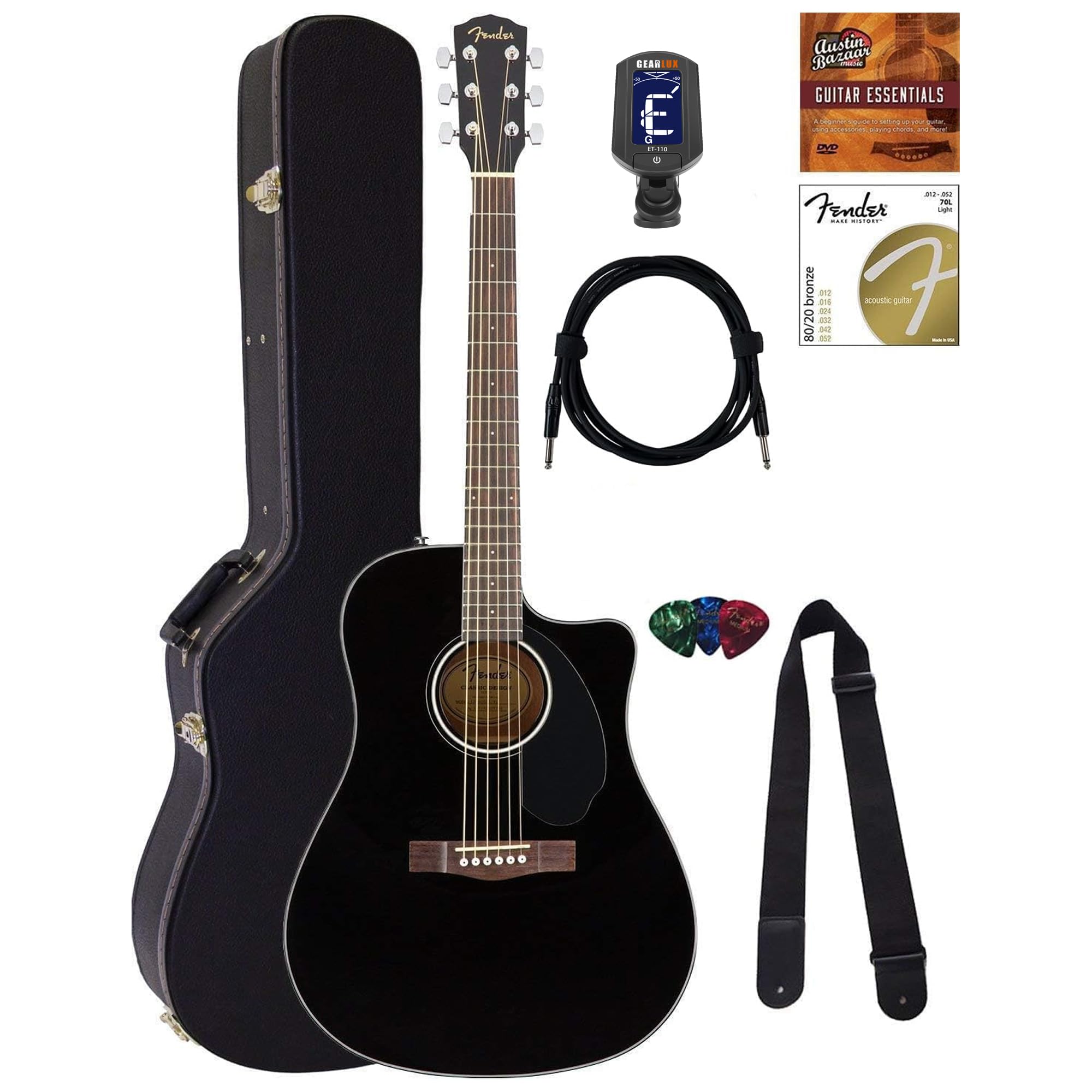 Fender Acoustics CD-60SCE Dread/ BLK アコギ Amazon.com: Fender CD-60SCE Solid Top Dreadnought Acoustic