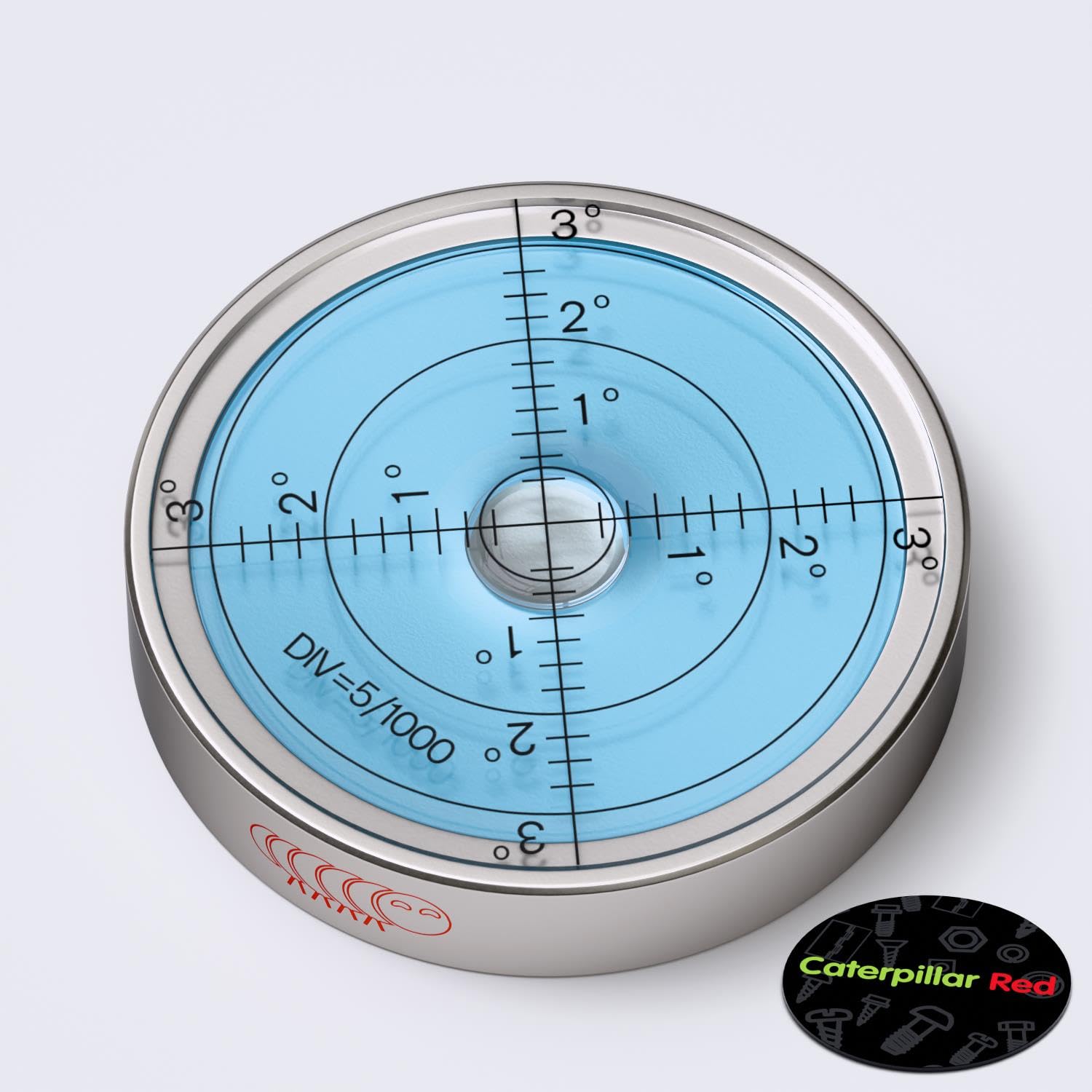 Magnetische Dosenlibelle 60 mm, große Metall-Wasserwaage, Blau/Silber