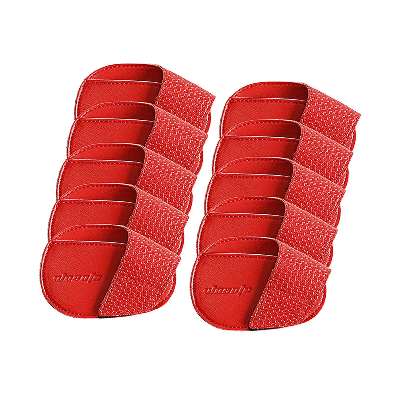 Juego de 10 fundas de poliuretano para palos de golf, portátiles, para deportes, viajes, golf, entrenamiento, color rojo