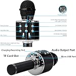 Wireless Karaoke Microphone for Kids, Bluetooth Karaoke Microphone Portable Handheld Singing Karaoke Mic Speaker, Voice Changer Toy Microphone, Great Present for Adults Kids Girls Boys
