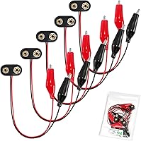 Vista 18 de CHANZON UL Wires 9 V Conector de batería Arduino Power Clip de cuero con centro positivo 0.083 in x 0.217 in Macho 5 Pack Jack T-Type para Arduino