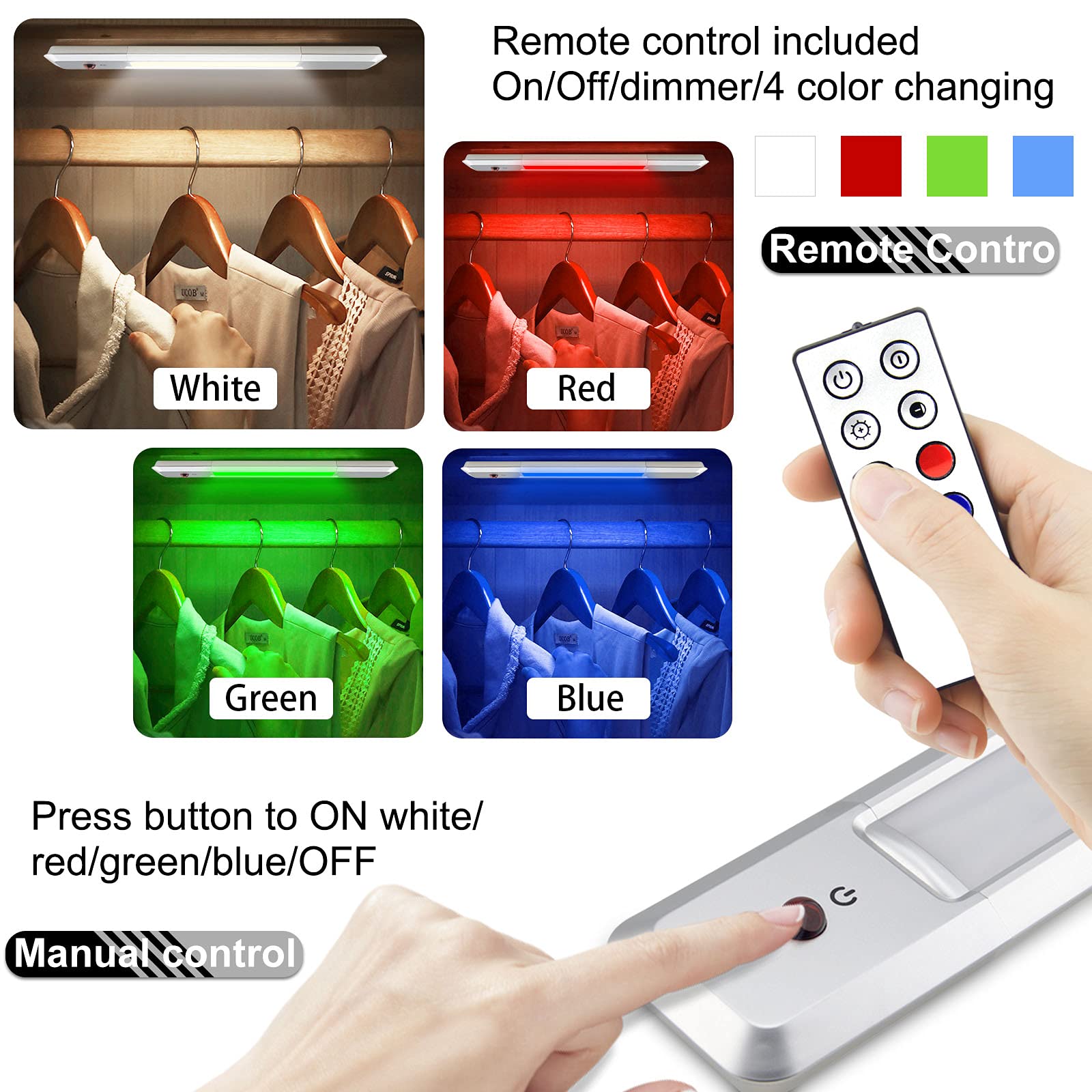 HONWELL New Version Counter Lights Wireless Color Changing LED Light
