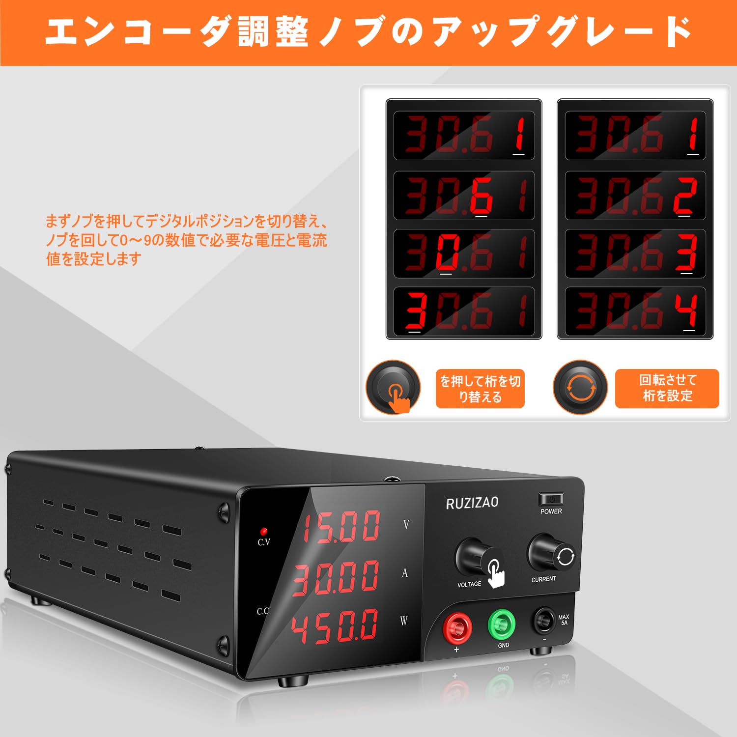 S46 RUZIZAO 直流安定化電源　R-SPS1530 Amazon.co.jp: RUZIZAO直流安定化電源(0~15V 0~30A) 450W大電力