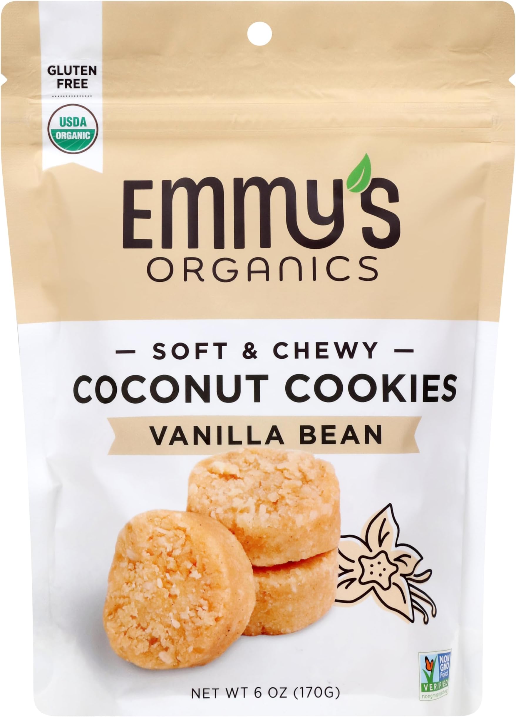 Emmy's Organics Coconut Vanilla Macaroons, 6 oz