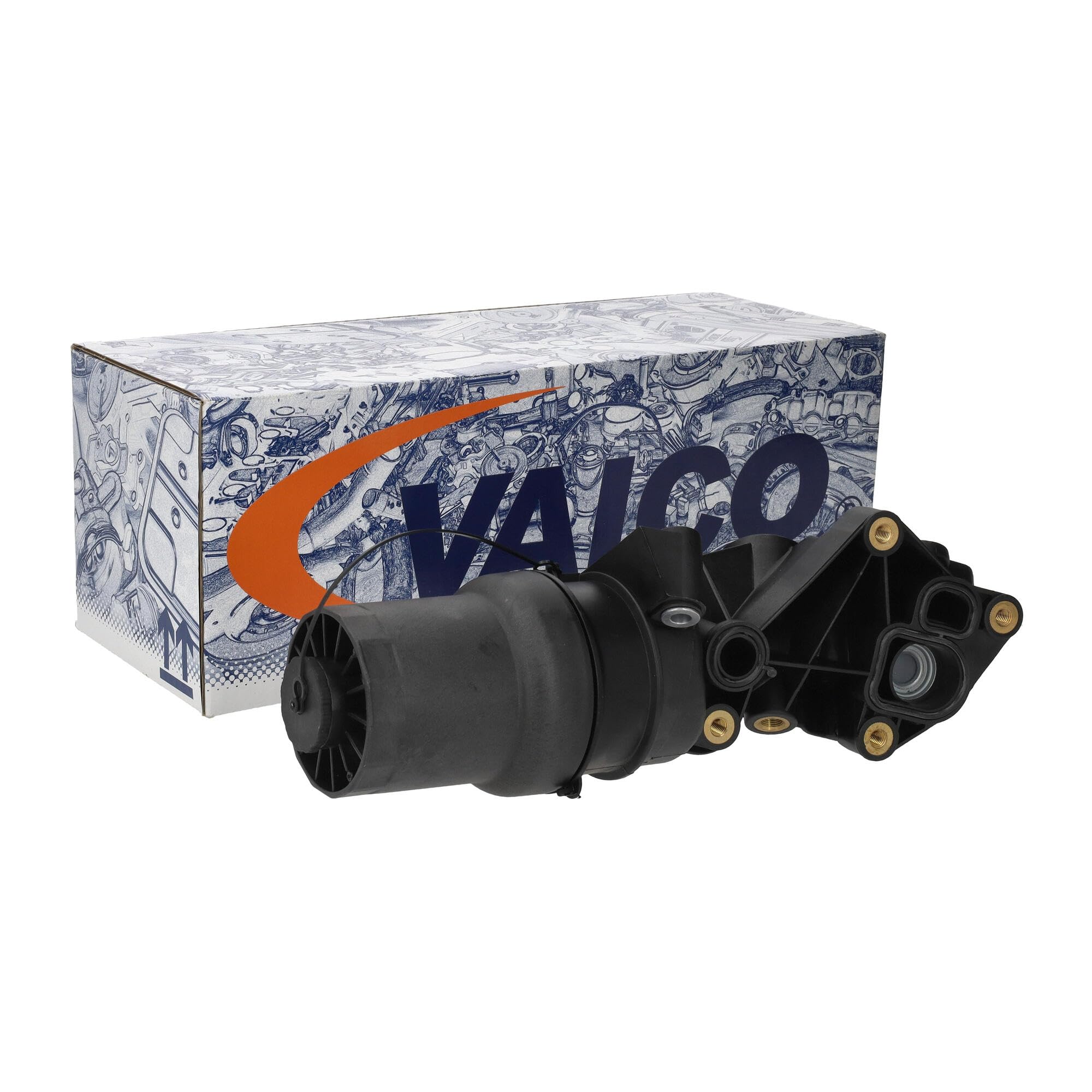 VAICO V10-5983 Caja del filtro de aceite Compatible con VW Golf 6 5K1 New Beetle Hatchback 9C1, 1C1, AUDI A3 Sportback 8VA, 8VF A3 Sportback 8PA Q3 8UB, 8UG