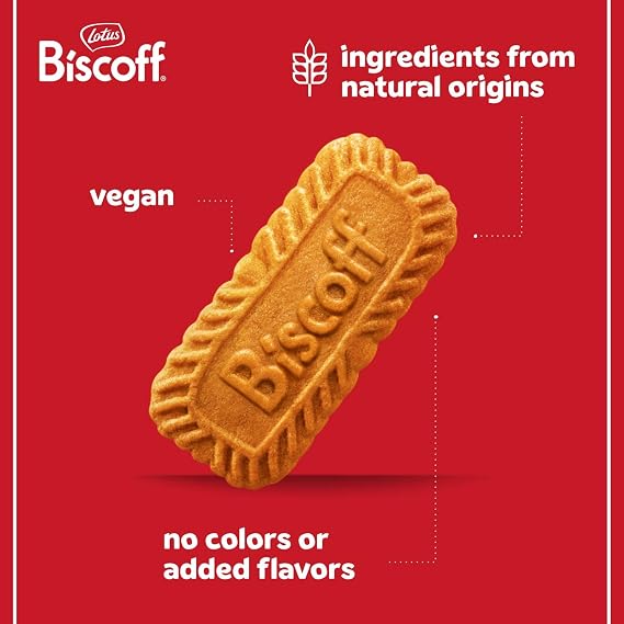 Lotus Biscoff Airplane Cookies, Caramelized Biscuit Cookies, Two-Pack (80 Count), Vegan