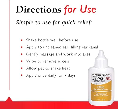 Miniatura 6 de Zymox Advanced Formula Otic Plus Solución enzimática para oídos para perros y gatos sin hidrocortisona, 1.25 oz