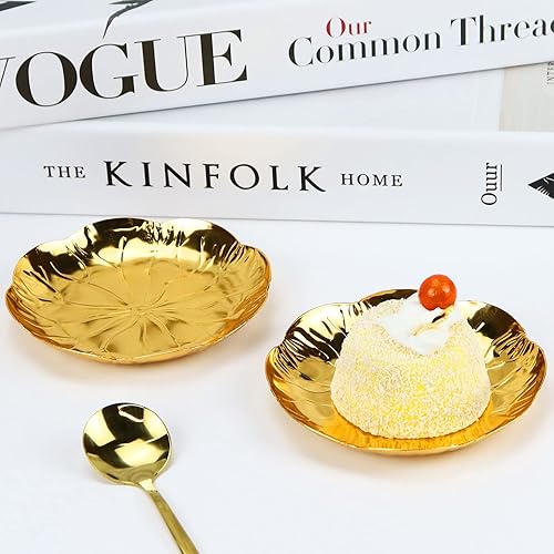 Miniatura 3 de Koqye Posavasos con soporte de plata, posavasos redondos estilo plateado, decoración de mesa para pasteles y bandeja de frutas, cocina, hogar, juego