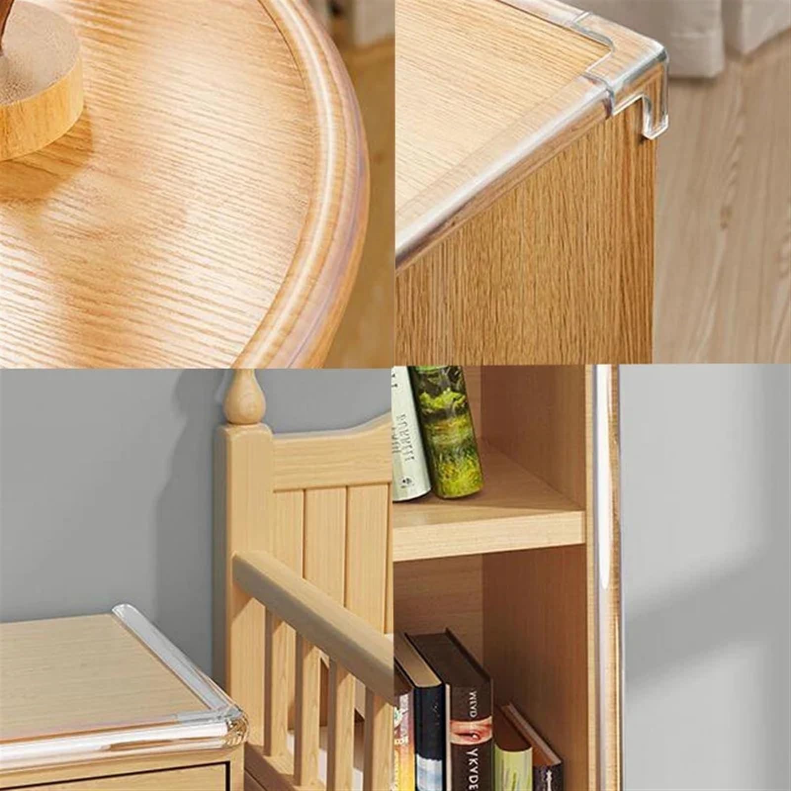Protectores de Esquina para mesas, Tira Protectora Transparente para la Seguridad Infantil con Cinta Adhesiva de Doble Cara, antigolpes.