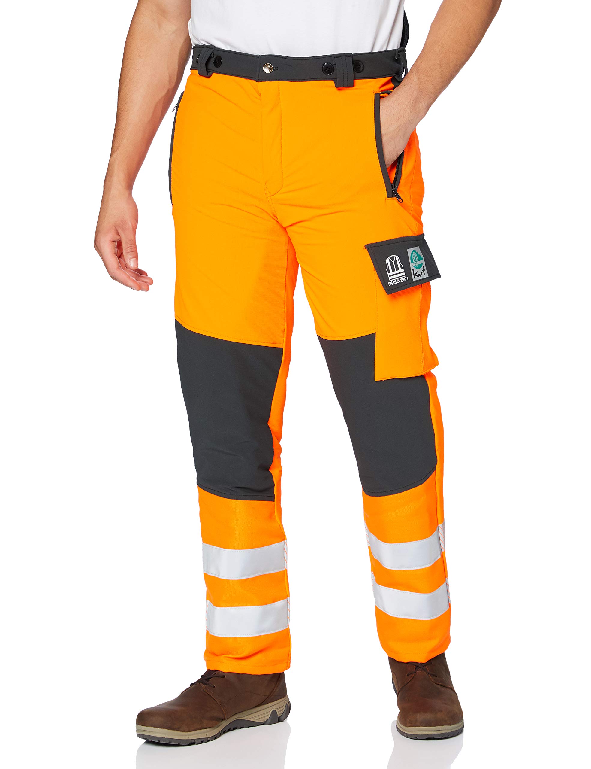 RATIOPARTS Warnschutzhose Schnittschutz Bundhose Herren reflektierend Stretch orange