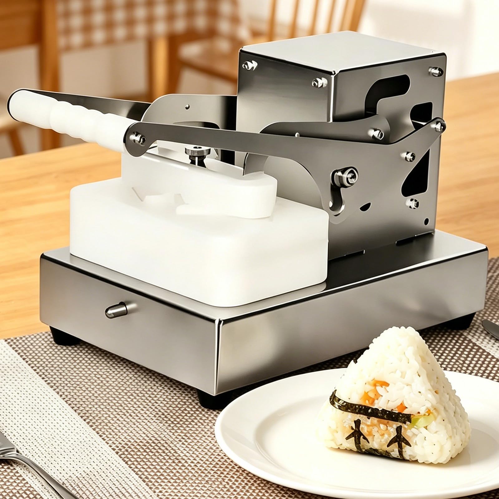 CGLYYDS Triangle Rice Ball Machine, Manual Triangle Rice Ball Forming Machine, with Triangle Mold,Non-Stick Plastic Mold, for Sushi/Restaur, Homemade Bento
