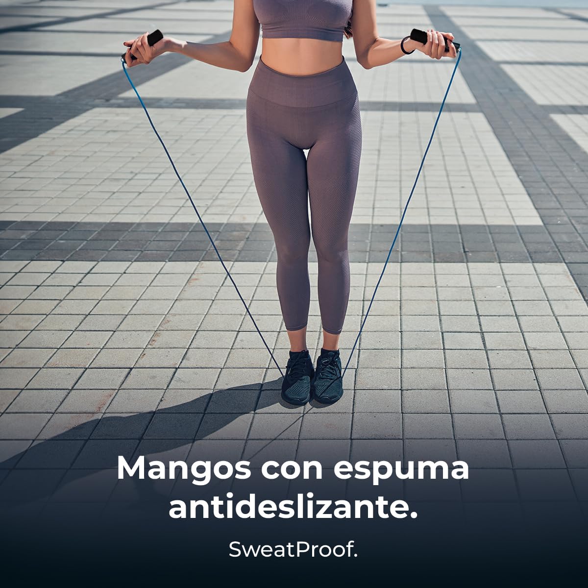 Cecotec Skakanka do skakania mały fitness DrumFit Jump Rope, długość 295 cm, wykonana z PVC, ergonomiczne antypoślizgowe uchwyty, system gładkiego łożyska