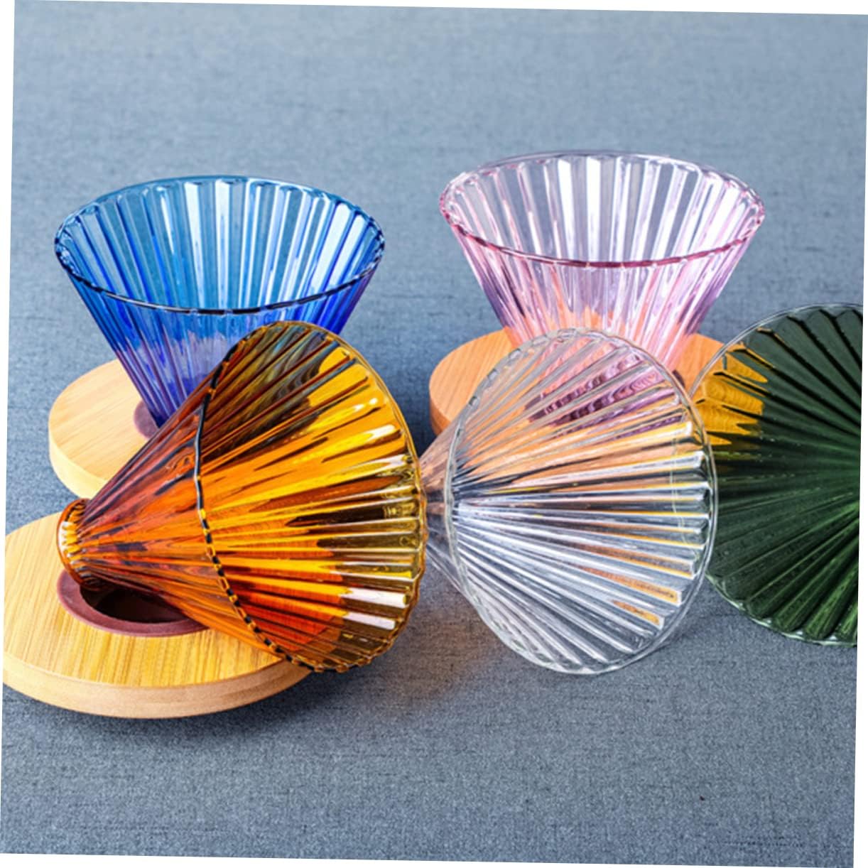 Housoutil 1Set Coffee Funnel Delicate Dripper with Coffee Filter Compact Portable Design for Easy Brewing Durable Borosilicate Base for Home Travel