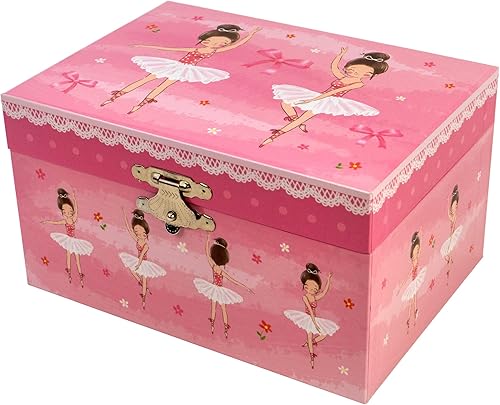 Miniatura 2 de Joyero musical de recuerdo de ballet con collar de bailarina de color plateado