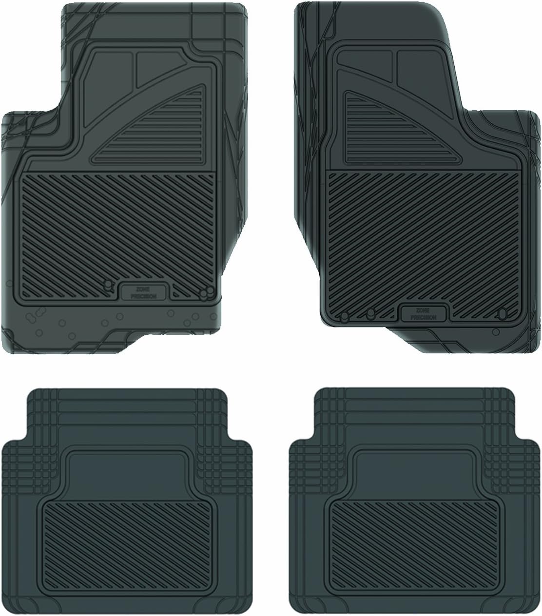 Koolatron Pants Saver Custom Fit 4 Piece All Weather Car Mat for Select Pontiac Sunfire Models (Black)