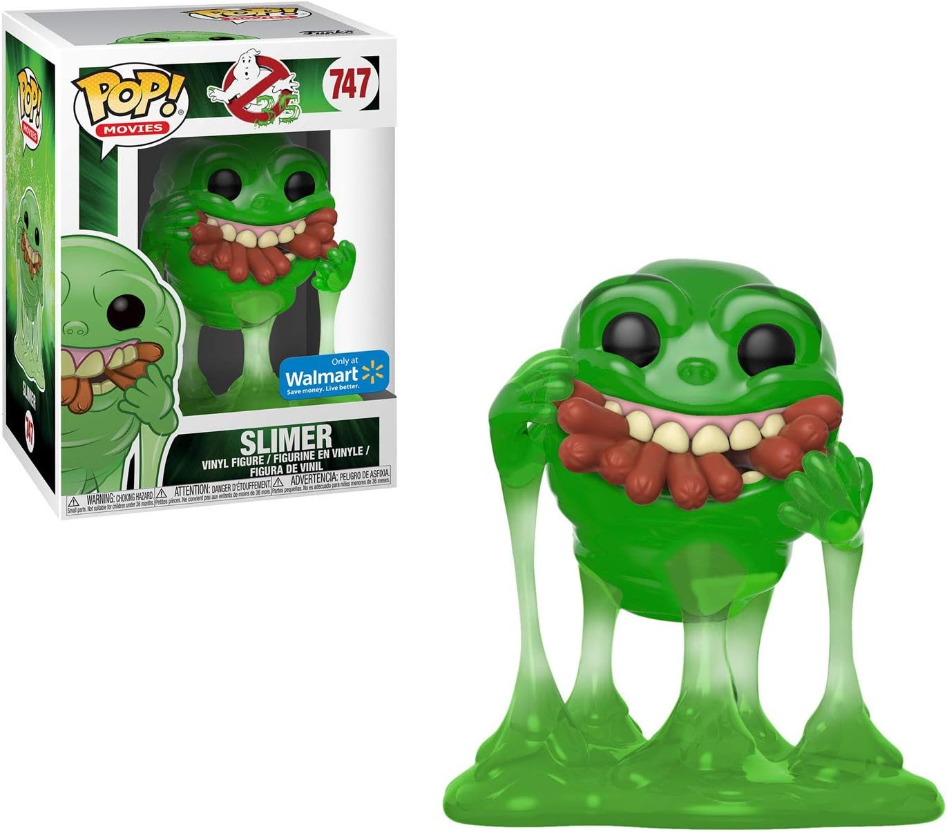 Funko Ghostbusters SOS Ghosts Slimer (Translucent) Vinyl Figure 747 Pop! Standard