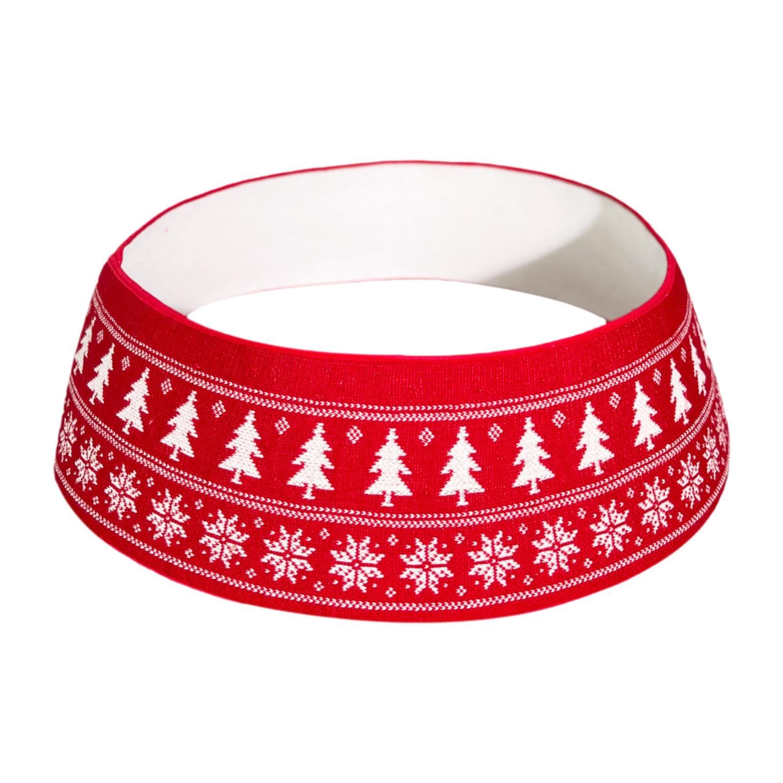 Jupe de sapin de Noël 28 pouces avec col pour décoration de fête