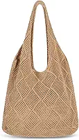 Bolsa de crochê, bolsa de praia de malha, bolsa Hobo de verão, bolsa boho, para mulheres