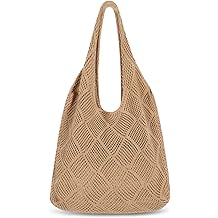 Crochet Tote Bag, Mesh Beach Bag Knit Summer Hobo Bag Vacation Boho Tote Bag for Women