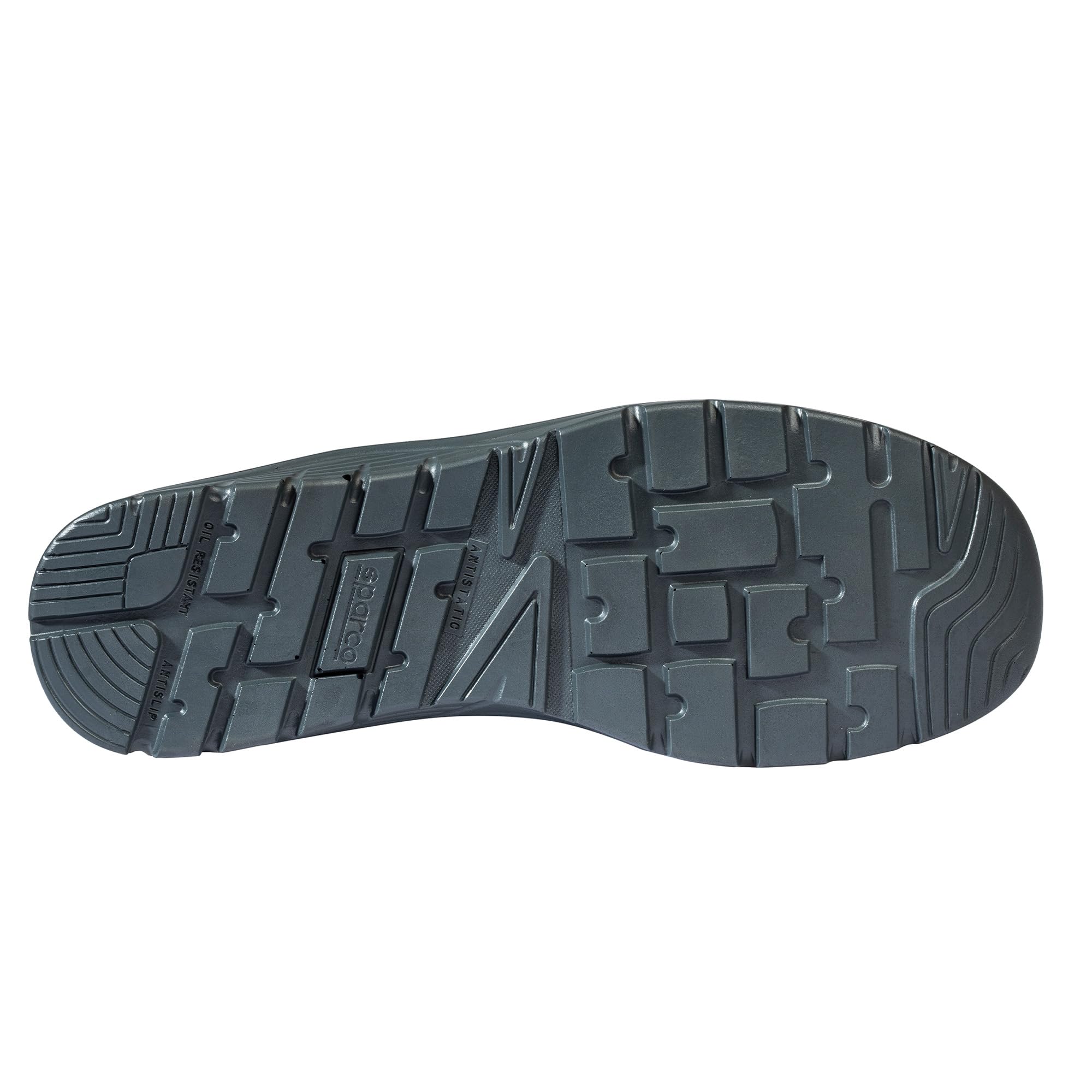 Sparco - Nitro ESD S3L SR FO - Zapatos de Seguridad para Correr Unisex - Calzado de Trabajo Impermeables - Puntera compuesta - Suela Antideslizante - Transpirables, Nero Arancione Fluo, 48 EU