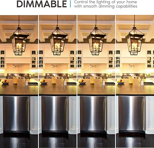 Miniatura 5 de Luxrite Bombillas LED vintage E26 de 5 W, equivalente a 60 W, 550 lúmenes, blanco cálido de 2700 K, regulable, bombilla de candelabro de base media,