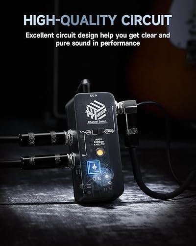 Vista 81 de Donner - Pedal octavador de guitarra, pedal octavador digital Harmonic Square, cambio de tono, 7 tipos de tono, 3 modos de tono: sostenido, Octava