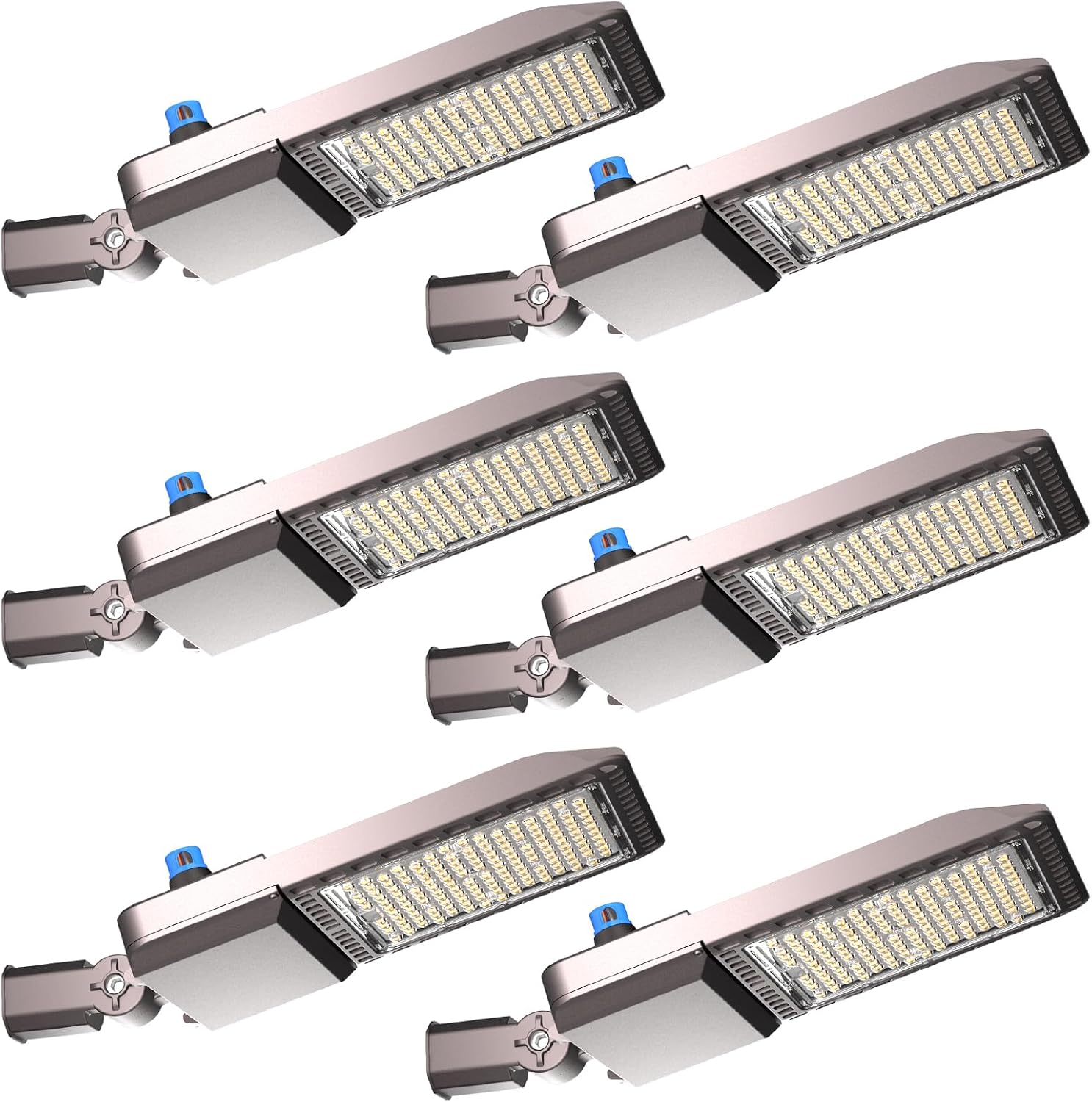 320W(350x1W) LED Parking Lot Lighting 80000Lm (250Lm/W) LED Parking Lot Lights Commercial with Smart Photocell ETL 5000K IP65 Pole Light Outdoor SlipFitter Mount for Parkinglot,Yard,Driveway- 4Pack