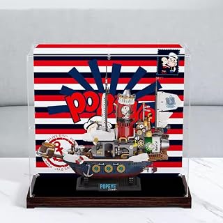 Acrylic Transparent Collectible Display Case for Lego 86402 Popeye Steamship Block Model. Display Case Showcase Dust Collection (Display Case Only) (2)