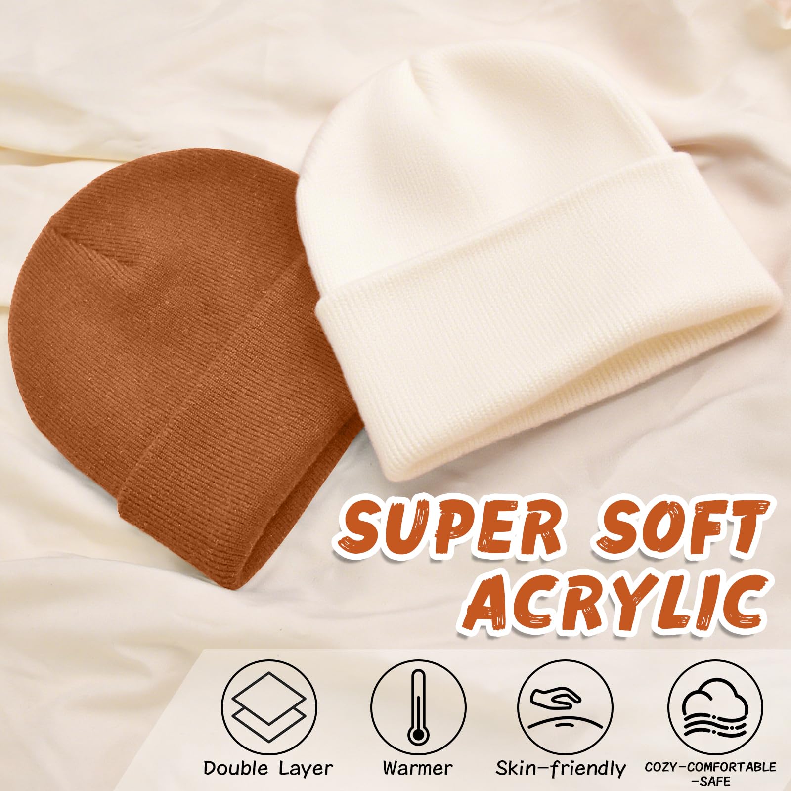 ZOORON Toddler Beanie Baby Beanies for Boys Girls Kids Winter Hats Children Knit Warm Caps 0-12years