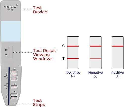 Miniatura 7 de Saliva Nicotina Fumar/Vapear/Bolsas/Snus 30 ng Test 5-Pack por NicoTests®