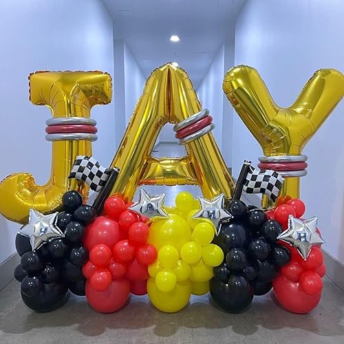 Vista 27 de Globos dorados de la letra U de 40 pulgadas, globos grandes del alfabeto U, helio dorado de papel de aluminio Mylar para decoración de cumpleaños