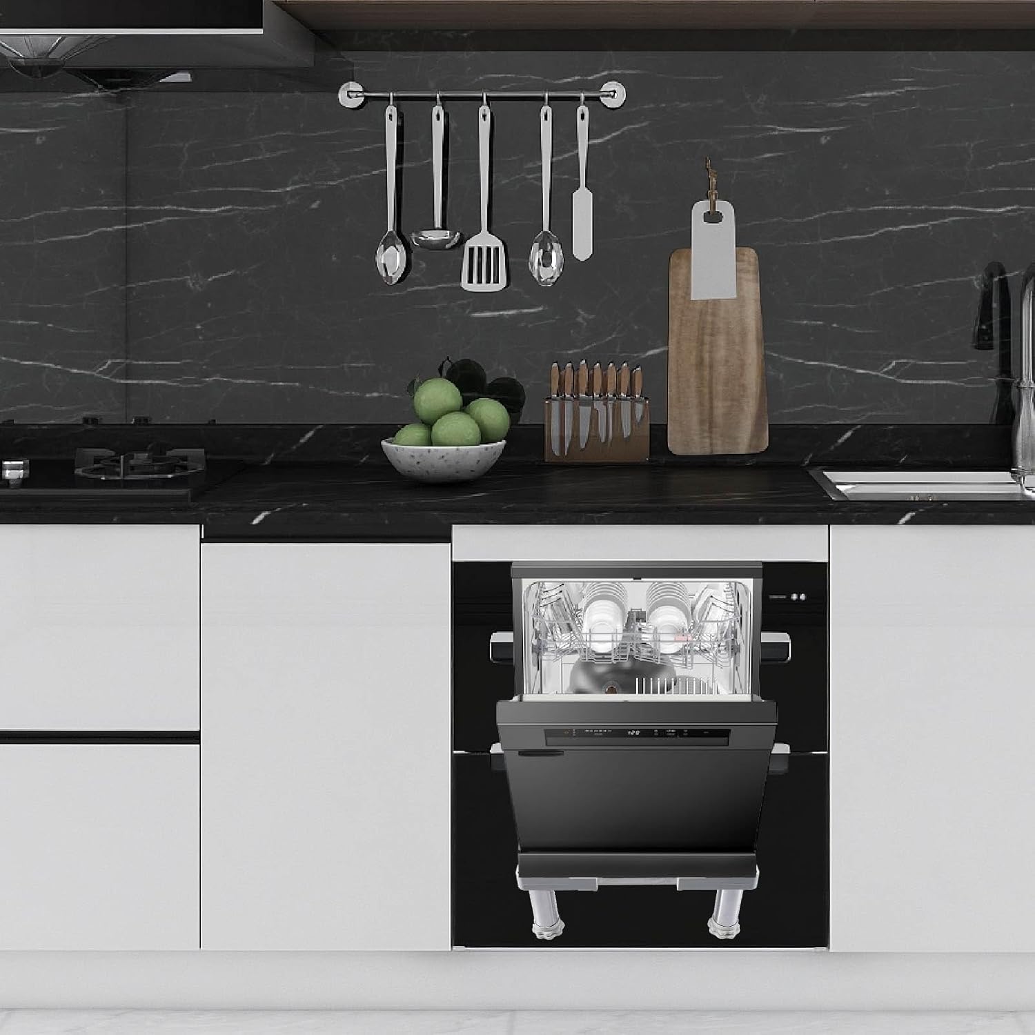 洗濯機ライザー 冷蔵庫置き台 防振減音 洗濯機 かさ上げ 昇降可能 ドラム式洗濯機 台 家のためのスペース節約キッチンソリューション