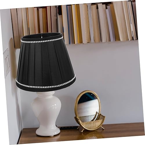 Miniatura 6 de Pantalla de lámpara plisada de tela plisada con clip en la bombilla de barril de luz plisada de hongos para mesa, lámpara de pie y lámpara colgante