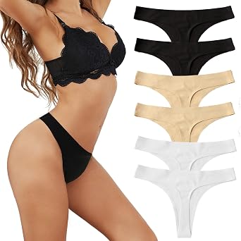 Seamless Thongs for Women Brethable Mesh Tanga Panties No Show Low Rise Thong Ladies Underwear Bottom