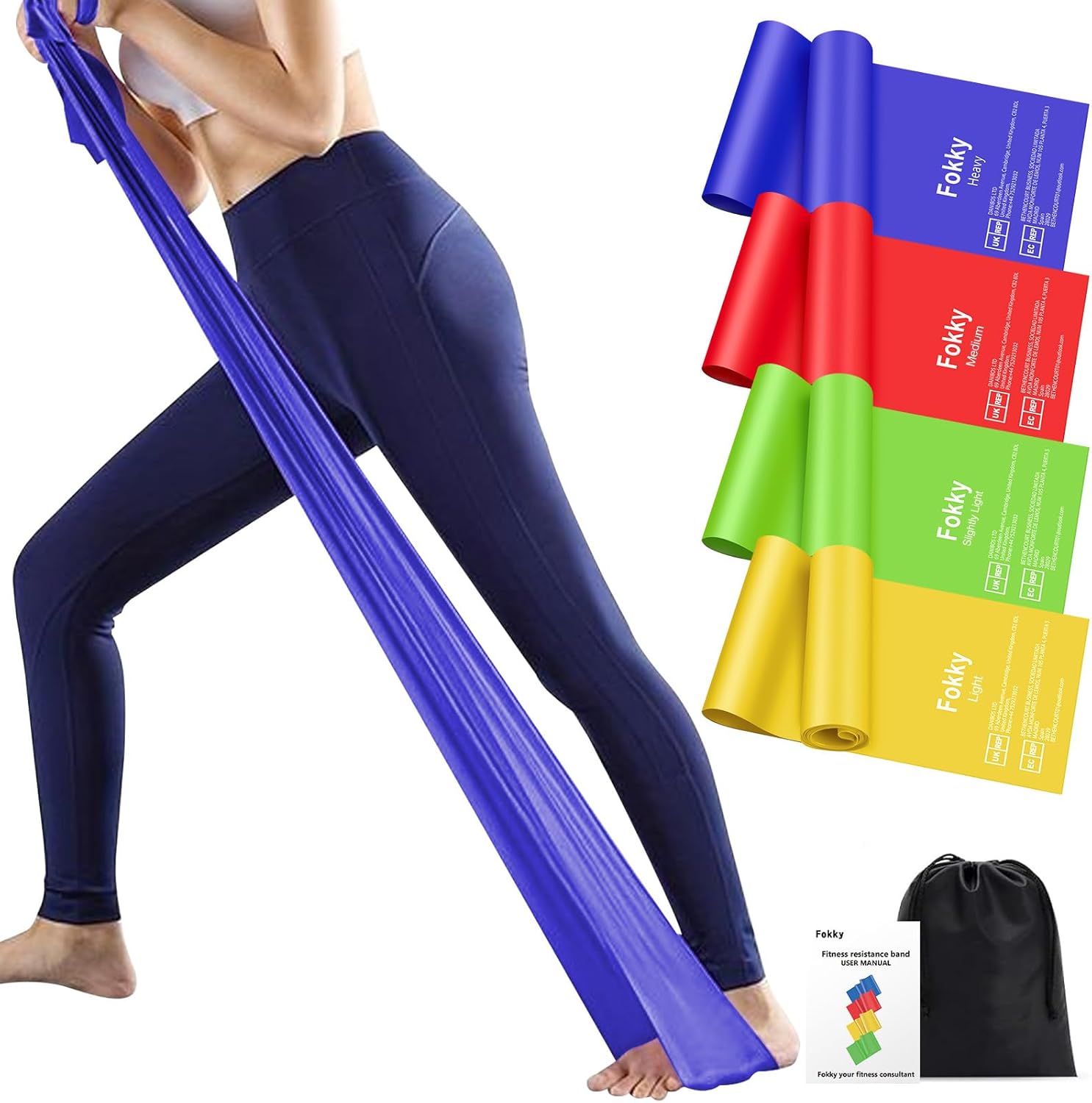 Fasce Elastiche Fitness Neolymp - Set Per Allenamento, Yoga, Pilates, Con Borsa Ed E-Book - Foto 11